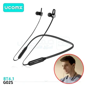  Écouteurs intra-auriculaires avec bluetooth, tour de cou sans fil étanche, couleur noir UCOMX G02S