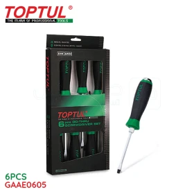 Jeu De Tournevis 6 Pcs Fente Et Phillips Et A Frapper TOPTUL GAAE0605