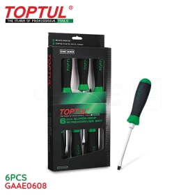 Jeu De Tournevis 6 Pcs Fente Et Phillips  A Force TOPTUL GAAE0608