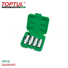 Jeu De Douilles Pour Extracteur De Goujon 4 Pcs 1/2" 6-12mm TOPTUL GAAI0401