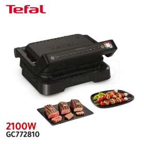 Grill viande panini 2en1, position grill et barbecue, intelligent 2100W TEFAL OptiGrill 2 IN 1 GC772810