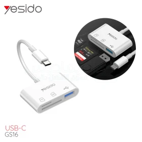  Adaptateur USB C OTG Avec Emplacement Pour Carte Mémoire EPG 230 YESIDO GS16