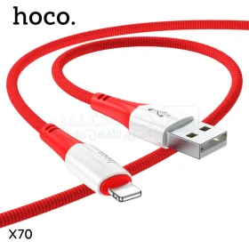  Câble USB vers lightning pour synchronisation des données de charge en alliage de silicone et d’aluminium 1m, courant jusqu’à 2.4A HOCO X70