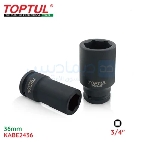 Douilles à impact profond de flanc 36mm 3/4"" DR. 6PT TOPTUL KABE2436