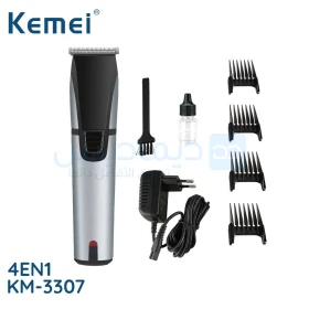 Tondeuses À cheveux Électrique 4en1 Rechargeable 3W Étanche Gris KEMEI KM-3307