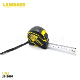  Ruban à mesurer 7.5mx25mm, ruban anti-corrosion, blocage du ruban, crochet 3 rivets pour ceinture position du zéro réel LAMBOSS LB-8697