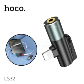  Adaptateur Lightning vers convertisseur audio 3.5mm 2 en 1 HOCO LS32