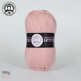  Fil à tricoter laine à tricoter en acrylique 100g 210m, couleur rose 001 MADAME TRICOTE PARIS FAVORI