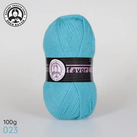  Fil à tricoter laine à tricoter en acrylique 100g 210m, couleur bleu ciel 023 MADAME TRICOTE PARIS FAVORI