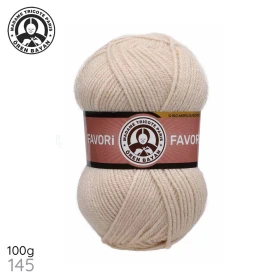  Fil à tricoter laine à tricoter en acrylique 100g 210m, couleur beige 145 MADAME TRICOTE PARIS FAVORI