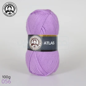  Fil à tricoter laine à tricoter en acrylique 100g, couleur mauve 056 MADAME TRICOTE PARIS ATLAS