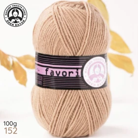  Fil à tricoter laine à tricoter en acrylique 100g 210m, couleur beige 152 MADAME TRICOTE PARIS FAVORI