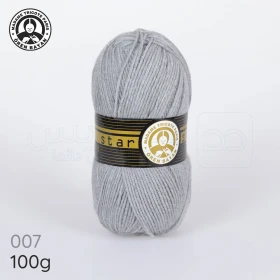  Fil à tricoter laine à tricoter en acrylique 100g 300m, couleur gris 007 MADAME TRICOTE PARIS STAR