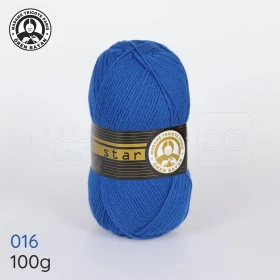  Fil à tricoter laine à tricoter en acrylique 100g 300m, couleur bleu 016 MADAME TRICOTE PARIS STAR