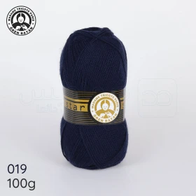  Fil à tricoter laine à tricoter en acrylique 100g 300m, couleur bleu nuit 019 MADAME TRICOTE PARIS STAR