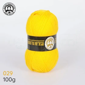  Fil à tricoter laine à tricoter en acrylique 100g 300m, couleur jaune moutarde 029 MADAME TRICOTE PARIS STAR