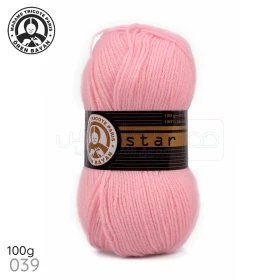  Fil à tricoter laine à tricoter en acrylique 100g 300m, couleur rose 039 MADAME TRICOTE PARIS STAR