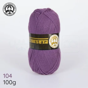  Fil à tricoter laine à tricoter en acrylique 100g 300m, couleur mauve 104 MADAME TRICOTE PARIS STAR