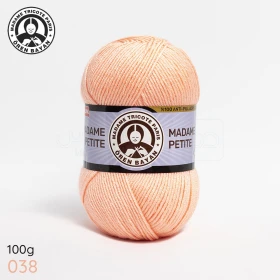 Fil à tricoter laine à tricoter en acrylique 100g, couleur crevette 038 MADAME TRICOTE PARIS MADAME PETITE