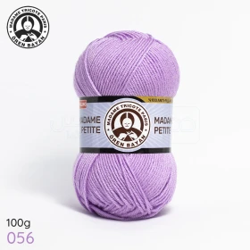  Fil à tricoter laine à tricoter en acrylique 100g, couleur mauve 056 MADAME TRICOTE PARIS MADAME PETITE