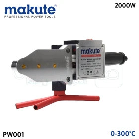 Machine de soudage de tuyaux PPR 2000W, température de 0-300°C, avec 6 têtes chauffantes et accessoires MAKUTE PW001