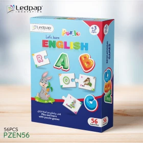  Puzzle enfant educatif pour les anfants de 3 ans alphabet anglaise 56pcs LEDPAP PZEN56