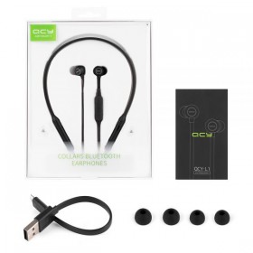 Ecouteur magnétique Bluetooth avec micro sans fil écouteurs Sport IPX4 pour téléphones et musique QCY-L1