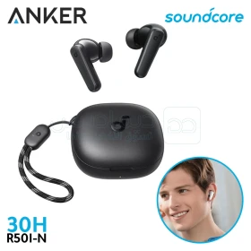 Écouteurs sans fil, écouteurs bluetooth 5.3 deep bass bluetooth, écouteurs bluetooth dans les écouteurs sans fil à suppression de bruit, 30H couleur noir Soundcore by ANKER R50I-N