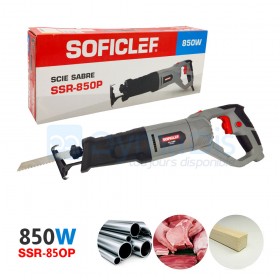 Scie Sabre Professionnel Electrique Multi-utilisations Viande, Bois, Métal, Plastique, 850W SOFICLEF SSR-850P