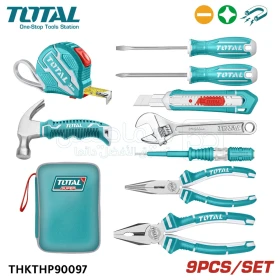 Kit d'outils à main 9 pièces, Avec sac en toile TOTAL THKTHP90097