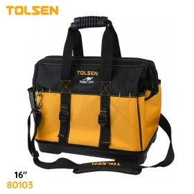 Sac à outils industriel Tolsen (16") cadre rigide avec bandoulière réglable TOLSEN 80103