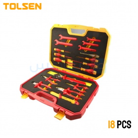  Jeu d'outils à main isolé 18PCS TOLSEN V83718