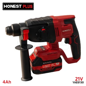 Marteau perforateur sans fil avec batterie 4.0Ah et chargeur HONESTPLUS YAE6130