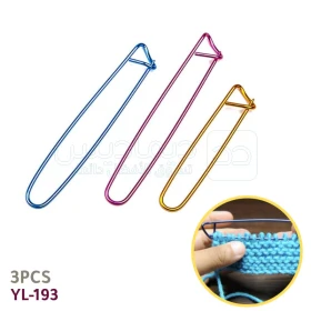  Ensemble de 3 arrête mailles en aluminium, aiguilles à tricoter, crochet outils fondamentaux YL-193 DP1087637