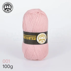  Fil à tricoter laine à tricoter en acrylique 100g 300m, couleur rose 001 MADAME TRICOTE PARIS STAR