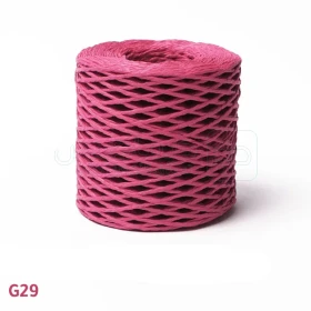  Fil de paille de raphia naturel coloré, fils plats pour tricot à la main, crochet, chapeau, sac à main, paniers, matériel ogo, rouleau de 150m couleur rose G29