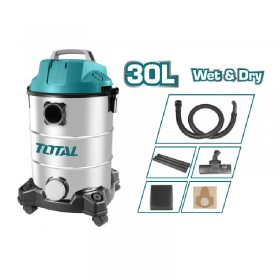 Aspirateur de nettoyage inox 1300W 30L TOTAL TVC13301